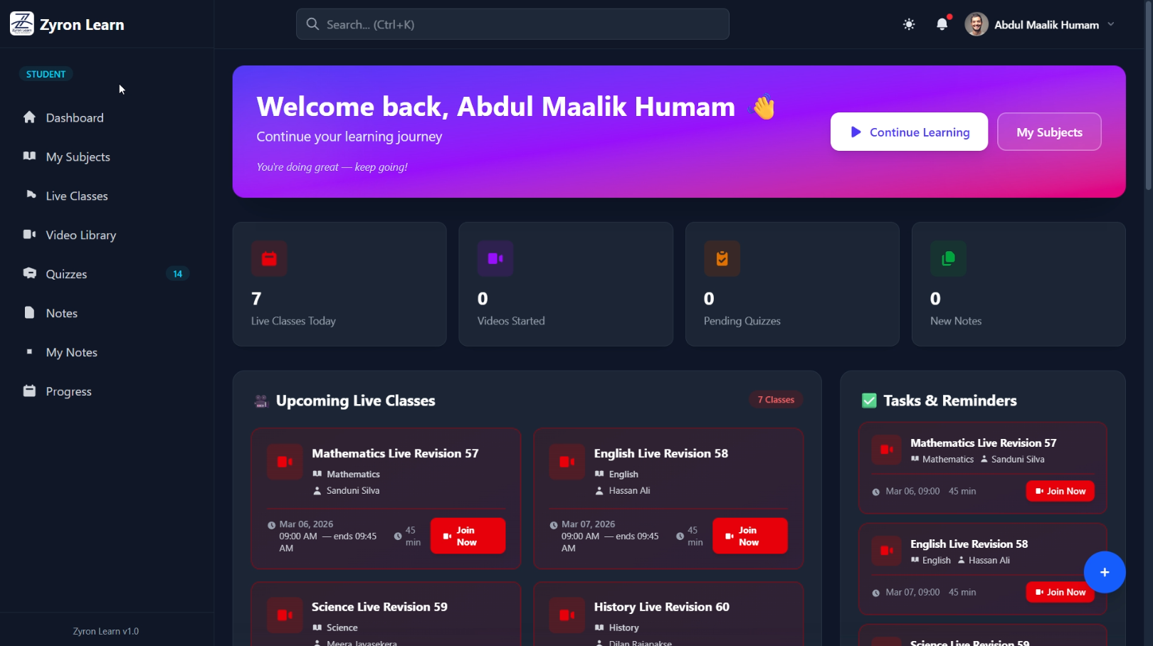 Academic Video Portal (LMS)